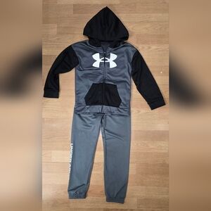 Under Armour Gray & Black Youth Hoodie + Joggers Set